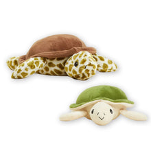 Load image into Gallery viewer, Warmies Microwavable &amp; Weighted Plush Snuggle Set - Turtles, Large &amp; Small