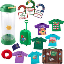 Load image into Gallery viewer, The Elf on the Shelf: Carrier Bundle - 20th Anniversary Carrier, Sweet Treat Tees, &amp; Elf Mates Shirts