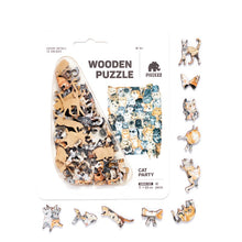 Load image into Gallery viewer, Geek Toys World - Piecezz Mini Wooden Puzzle: Cat Party, 40 pieces