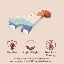 Load image into Gallery viewer, Speedy Monkey - Wooden ABC Dino Puzzle