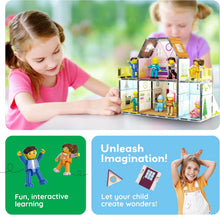 Load image into Gallery viewer, Picasso Tiles - Magnetic Tile Construction Blocks: FAMILY HOMESTEAD