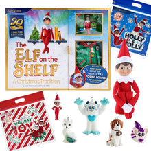 Load image into Gallery viewer, The Elf on the Shelf 20th Anniversary Bundle: Scout Elf, Elf Pajamas, Ornaments, Storybook &amp; Exclusive Joy Bags