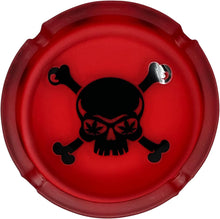 Load image into Gallery viewer, Borosilicate Glass Ashtray: Frosted Red Skull