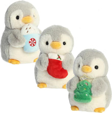 Load image into Gallery viewer, Aurora Pompom Penguins Holiday Set of 3: Stocking, Tree, and Latte