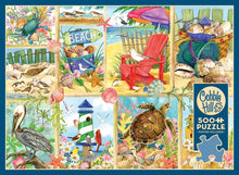 Load image into Gallery viewer, Cobble Hill 500 Piece Jigsaw Puzzle - Day at the Beach (Poster Included)