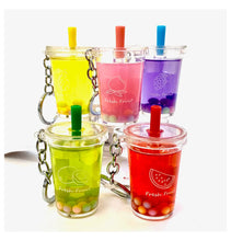 Load image into Gallery viewer, Fruit Boba Drink Keychain
