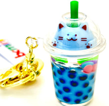 Load image into Gallery viewer, Pastel Kitty Boba Milk Keychain