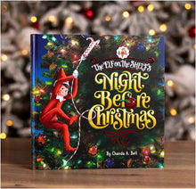 Load image into Gallery viewer, The Elf on the Shelf Advent Bundle: North Pole Sweet Spinners Advent Calendar, Elf on the Shelf's Night Before Christmas Hardcover Storybook, and 4 Mystery Elf Pet Mini Figurines