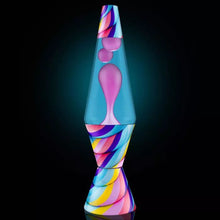 Load image into Gallery viewer, Schylling Lava Candy Swirl Lamp with Pink and Blue Wax 14.5" Tall
