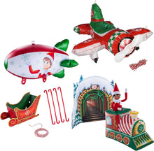 Load image into Gallery viewer, The Elf on the Shelf: Polar Props Set – Peppermint Blimp, Plane &amp; Train Rides