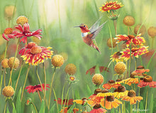 Load image into Gallery viewer, Cobble Hill 500 Piece Jigsaw Puzzle - Rufous Hummingbird (Poster Included)