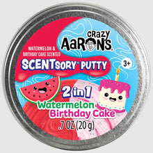 Load image into Gallery viewer, Crazy Aaron's SCENTsory Putty MashUp, Watermelon-Birthday Cake