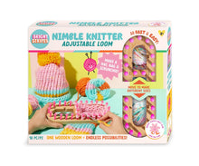 Load image into Gallery viewer, Bright Stripes - Nimble Knitter Adjustable Loom: Make a Hat, Bag &amp; Scrunchie!