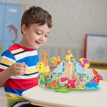 Load image into Gallery viewer, PicassoTiles - Magnetic Tile Construction Blocks: DINOS