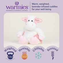 Load image into Gallery viewer, Warmies Microwavable &amp; Weighted Plush - Strawberry Cow, Large