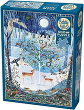 Load image into Gallery viewer, Cobble Hill 500 Piece Jigsaw Puzzle - Winter Woodland (Poster Included)