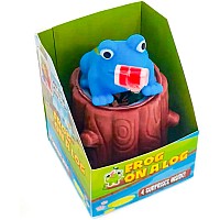Load image into Gallery viewer, Zorbitz - Frog on a Log Fidget Toy, Includes 4 Squishy Bugs, - Colors vary - 1 Count - Ages 6+