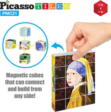 Load image into Gallery viewer, Product PicassoTiles - Magnetic Cube Puzzle: Famous Paintings with Photo Frame