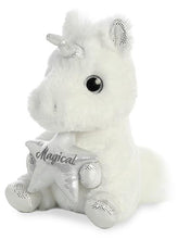 Load image into Gallery viewer, Aurora Holiday Magical Unicorn 9" Plush, White and Silver, Soft and Shiny