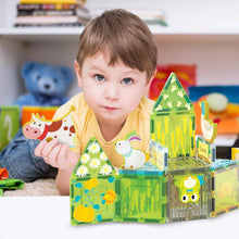 Load image into Gallery viewer, PicassoTiles - Magnetic Tile Construction Blocks: FARM ANIMALS