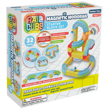 Load image into Gallery viewer, Rail Cube Magnetice Monorail Starter Block Set