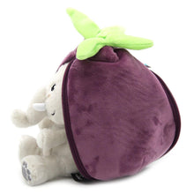 Load image into Gallery viewer, Flipetz - Velvet the Elephant &amp; Eggplant: 2-in-1 Plush Toy