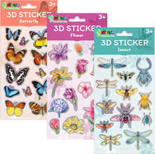Load image into Gallery viewer, Avenir 3D Sticker Bundle: Flowers, Butterflies, and Insects, 36 Stickers