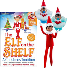 Load image into Gallery viewer, The Elf on the Shelf - New Scout Elf Girl with Posing Power and Boy &amp; Girl Frost Pips