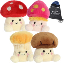 Load image into Gallery viewer, Aurora Palm Pals Fungi Bundle: Jackie Chanterelle, Favio Fluffy, Umami Shiitake &amp; Amanita Mushroom