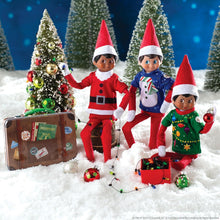 Load image into Gallery viewer, The Elf on the Shelf – Claus Couture Christmas T-Shirt Party Pack, 3 Festive Tees &amp; Keepsake Suitcase