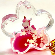 Load image into Gallery viewer, Unicorn Flower Floaty Keychain