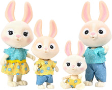 Load image into Gallery viewer, Honey Bee Acres The McScampers Rabbit Family, 4 Mini Figures