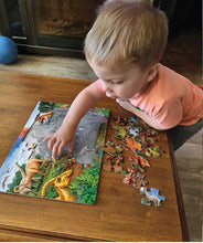 Load image into Gallery viewer, Cobble Hill 35 Piece Tray Puzzle - Triceratops &amp; Friends
