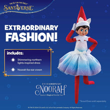 Load image into Gallery viewer, The Elf on the Shelf Claus Couture Extraordinary Noorah Party Dress for Your Scout Elf - Includes Northern Lights Inspired Dress and Fox-Ear Crown