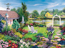 Load image into Gallery viewer, Cobble Hill 275 Piece Jigsaw Puzzle - By the Pond (Poster Included), Extra-Large Pieces