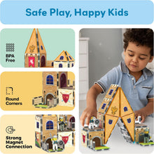 Load image into Gallery viewer, Picasso Tiles - Magnetic Tile Construction Blocks: MIDDLE AGE MEDIEVAL CASTLE
