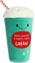 Load image into Gallery viewer, Aurora Palm Pals JUST SAYIN' Christmas Party Bundle: 13" Feelin' Bubbly, 11" Merry Little Latte, and 11" Christmas Calories with Exclusive Myriads Drawstring Bag