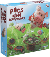 Load image into Gallery viewer, Pigs on Trampolines - Family Game - Skill &amp; Action - Bounce Pigs into Mud - 2 to 3 Players - for Ages 6+
