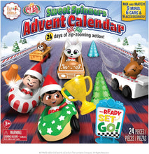 Load image into Gallery viewer, The Elf on the Shelf Advent Bundle: North Pole Sweet Spinners Advent Calendar, Elf on the Shelf's Night Before Christmas Hardcover Storybook, and 4 Mystery Elf Pet Mini Figurines