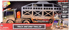 Load image into Gallery viewer, Maxx Action Long Haul Dinosaur Transport Truck &amp; Trailer