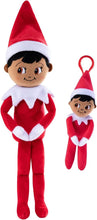Load image into Gallery viewer, The Elf on the Shelf Boy Dark Tone 12" Plushee Pal and 4" Matching Clip On