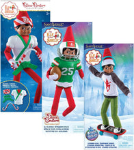 Load image into Gallery viewer, The Elf on The Shelf - Claus Couture Active Bundle: Holly Jolly Ollie Skateboarder, Touchdown Tidings Set, &amp; Karate Kicks