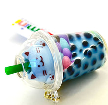 Load image into Gallery viewer, Pastel Kitty Boba Milk Keychain