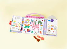 Load image into Gallery viewer, Haku Yoka Unicorn Friends My First Colouring Kit On The Go Colouring Kit with 6 Smile Beeswax Crayons