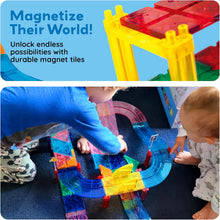 Load image into Gallery viewer, PicassoTiles - Magnetic Race Track Building Blocks Construction Set