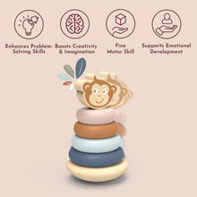 Load image into Gallery viewer, Speedy Monkey - Wooden Roly Poly Stacking Toy for Toddlers