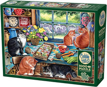 Load image into Gallery viewer, Cobble Hill 1,000 Piece Jigsaw Puzzle - Cats Retreat (Poster Included)