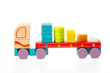 Load image into Gallery viewer, Cubika - Coloful Wood Truck with Geometric Shapes