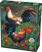 Load image into Gallery viewer, Cobble Hill 1000 Piece Family Jigsaw Puzzle - Roosters (Poster Included)