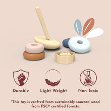 Load image into Gallery viewer, Speedy Monkey - Wooden Roly Poly Stacking Toy for Toddlers